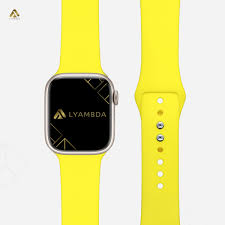 Силиконовый ремешок для Apple Watch 42/44/45 mm LYAMBDA ALTAIR DS-APS08-44-YL Yellow