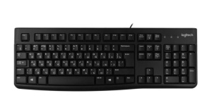 Клавиатура проводная Logitech K120 for business, Black, оригинальная заводская РУС гравировка [920-002522]