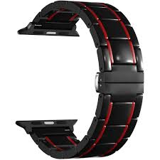 Керамический ремешок для Apple Watch 38/40/41 mm LYAMBDA LIBERTAS DS-APG-06-40-BR Black/Red