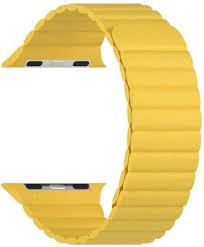 Кожаный ремешок для Apple Watch 38/40/41 mm LYAMBDA POLLUX DSP-24-40-YL Yellow