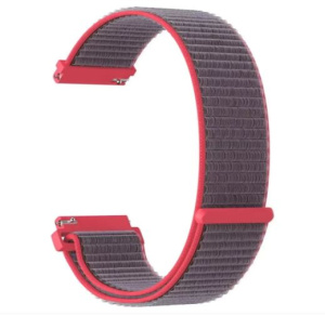 Универсальный ремешок из нейлона для часов 22 mm LYAMBDA VEGA DS-GN-03-22-3 Gray-pink