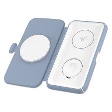 Беспроводное зарядное устройство 3 в 1 с технологией MagSafe для iPhone, AirPods и Apple Watch Lyambda (LMS301_BL) Blue