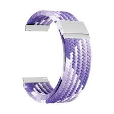 Универсальный плетеный нейлоновый ремешок для часов 20 mm LYAMBDA PLEIONE DSN-13-20-VT Purple/White
