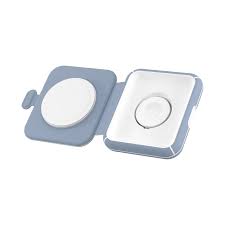 Беспроводное зарядное устройство 2 в 1 с технологией MagSafe для iPhone, AirPods и Apple Watch Lyambda (LMS201_BL) Blue