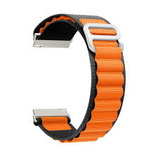 Универсальный петлевой нейлоновый ремешок для часов 20 mm LYAMBDA NAVI DSN-19-20-OB Orange/Black