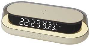 Часы с функцией беспроводной зарядки, LYAMBDA, [WCW101-IV], слоновая кость